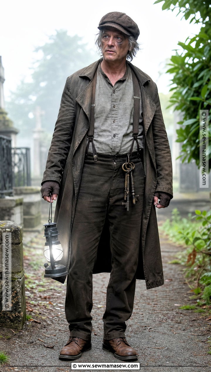 Graveyard Groundskeeper Costume With Lantern - 35 spooky halloween costumes