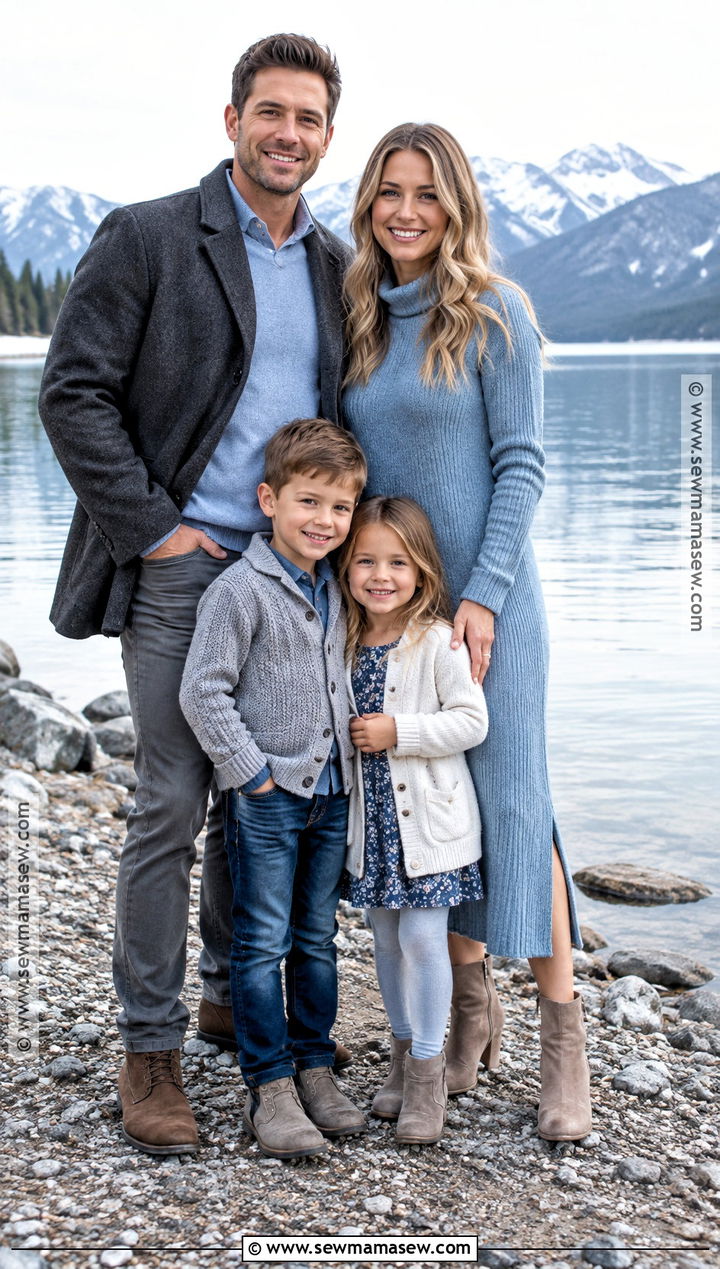 Gray And Blue November Family Photo Outfits - 20 november family pictures outfits
