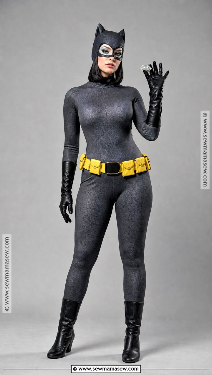 Gray Comic Cat Woman Costume - 40 cat woman halloween costume ideas