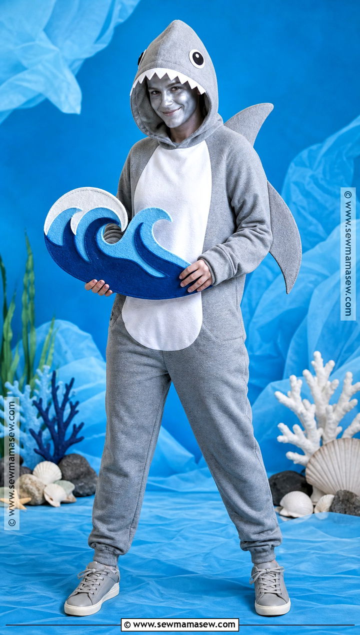 Gray Shark Halloween Costume - 40 animal halloween costumes