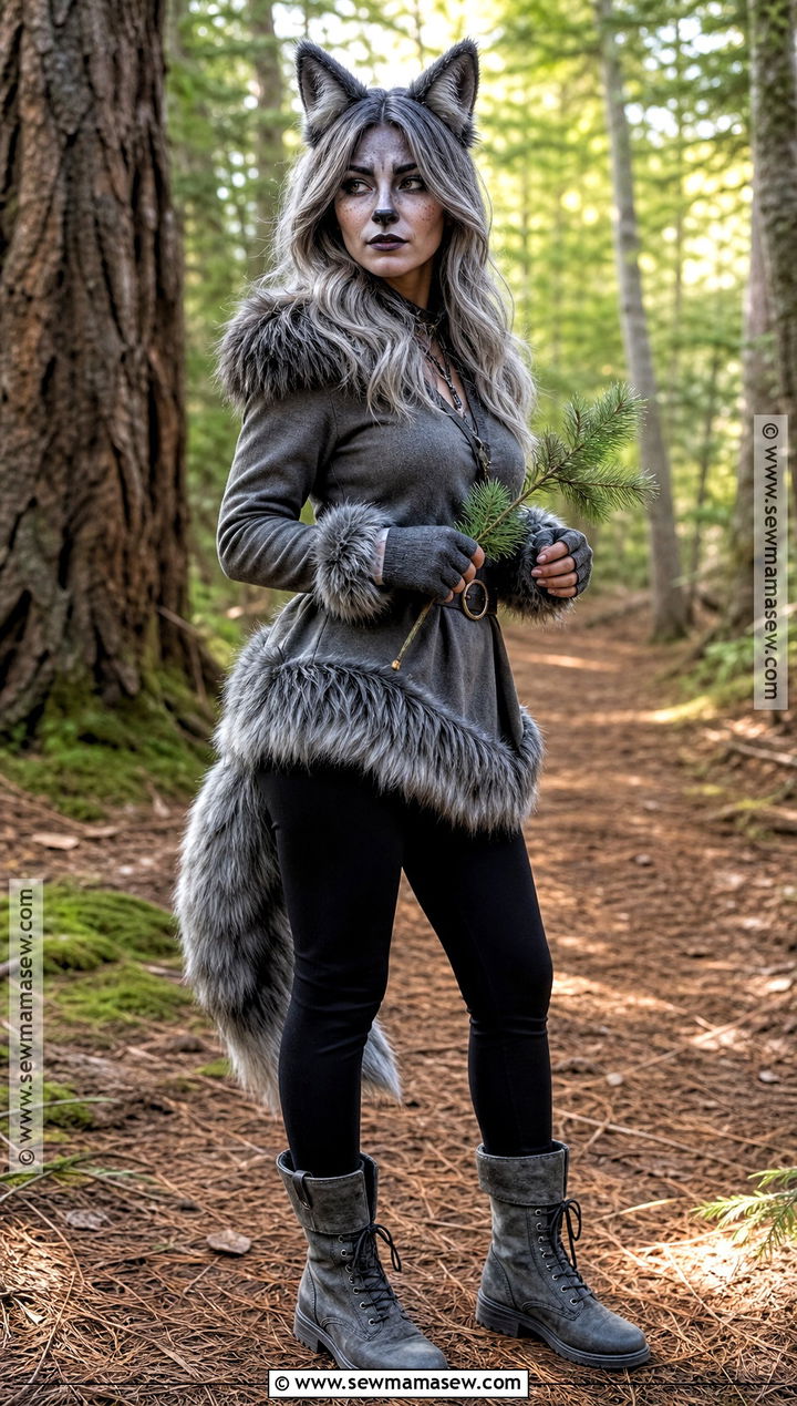 Gray Wolf Halloween Costume - 40 animal halloween costumes