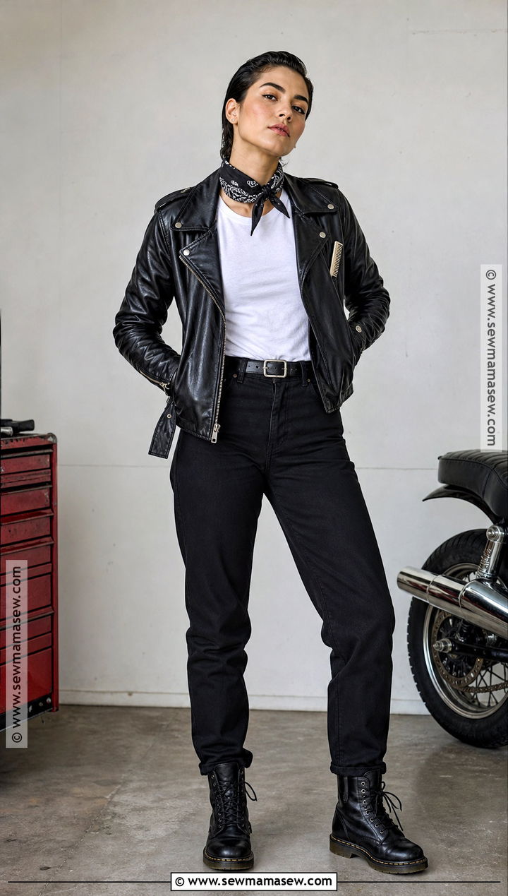 Greaser Costume With Leather Jacket - 30 Masc Halloween Costumes for Women