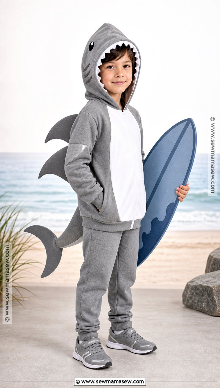 Great White Shark Fish Costume - 30 fish costume ideas for kids
