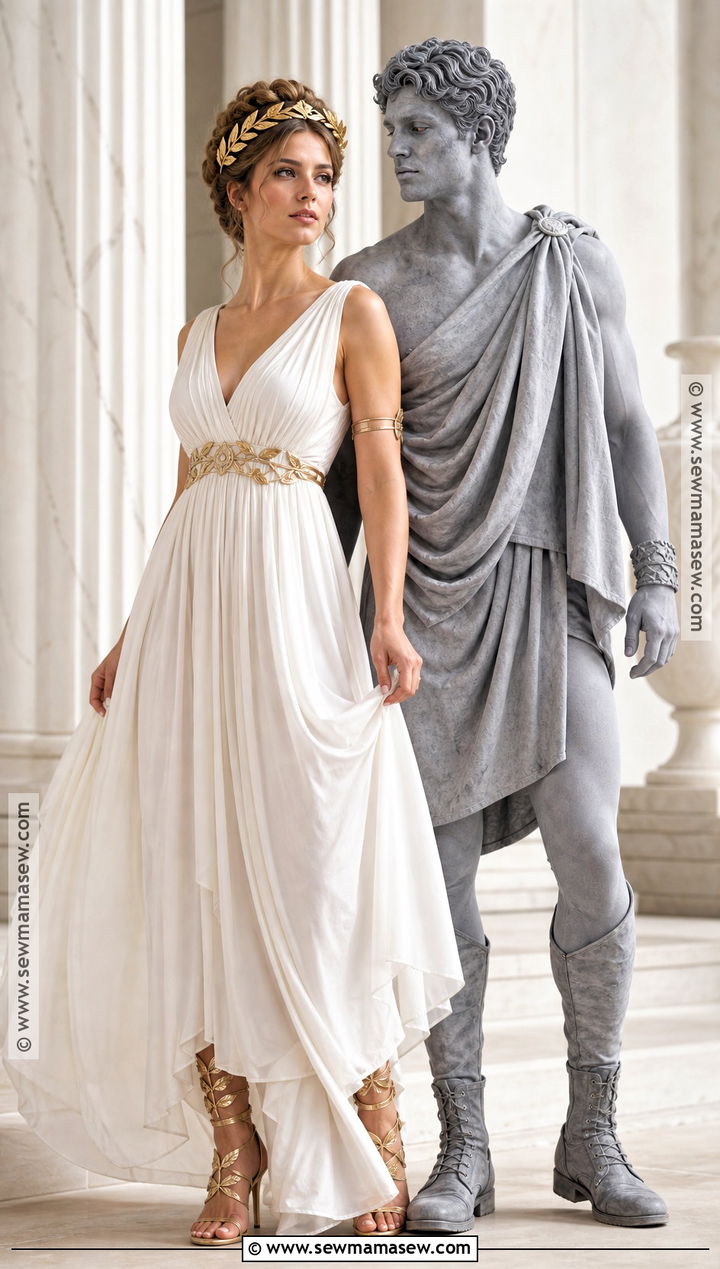 Greek Goddess And Marble Statue Duo Costume - 35 halloween costume ideas duo