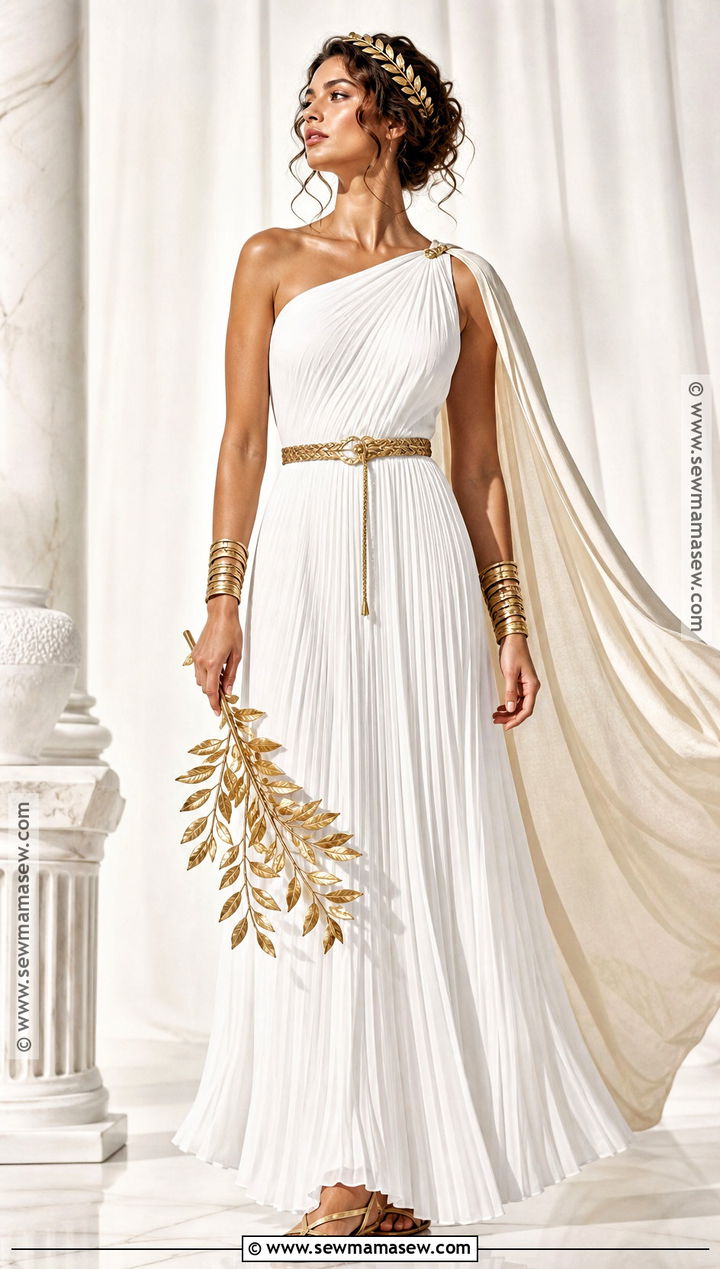 Greek Goddess Costume With Gold Accessories - 35 halloween costumes single