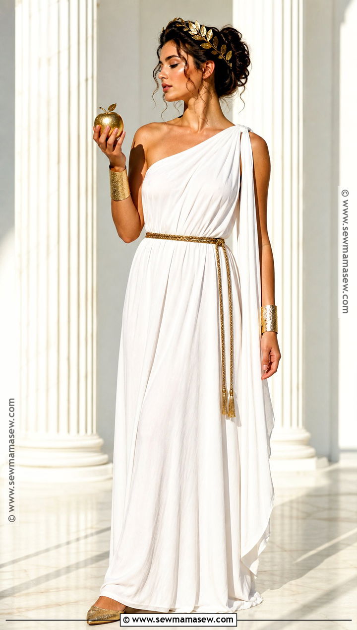 Greek Goddess Costume With Gold Accessories - 35 womens halloween costume ideas