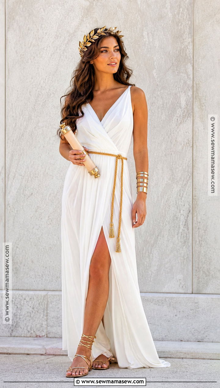 Greek Goddess Costume With White Dress - 30 white dress halloween costume ideas