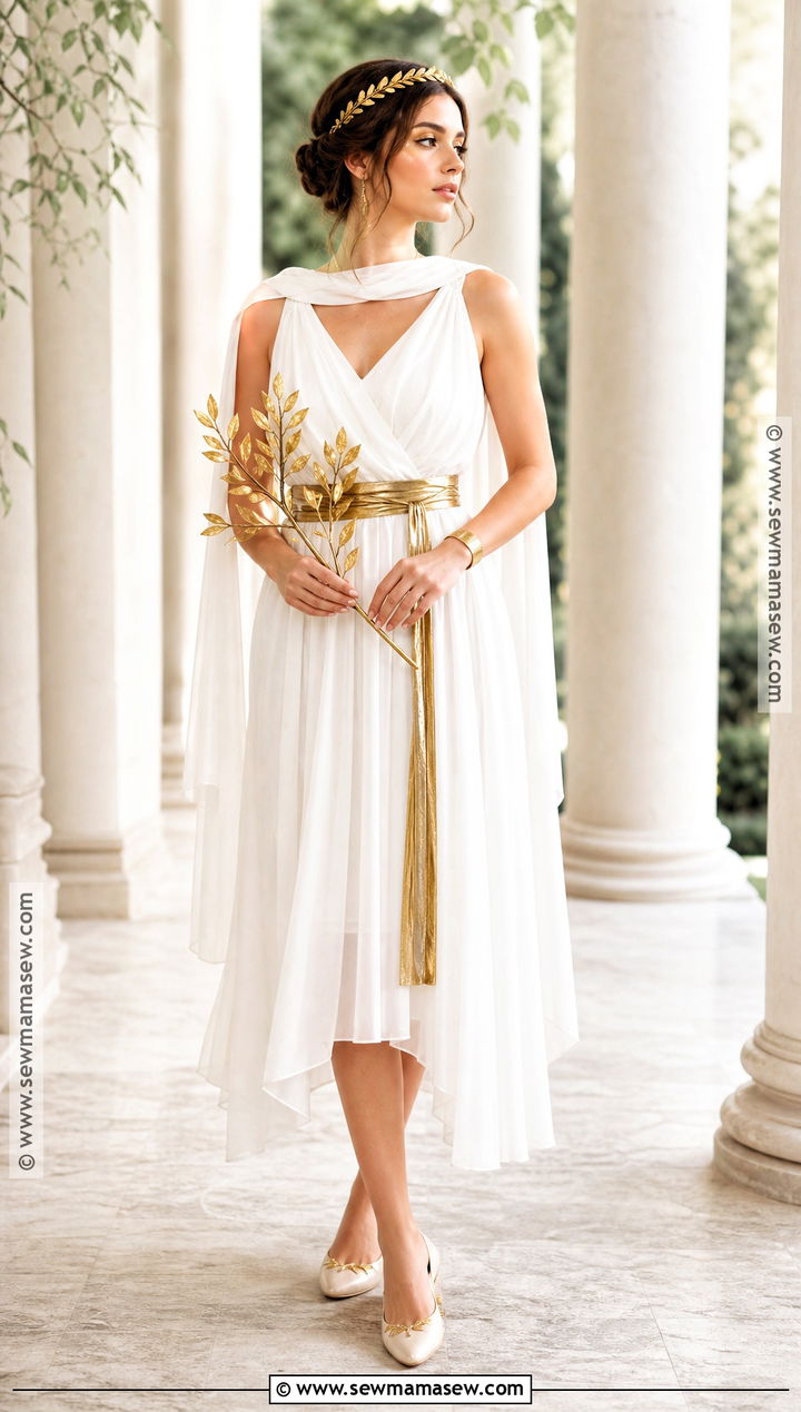 Greek Goddess Costume With White Dress - 40 simple halloween costume ideas