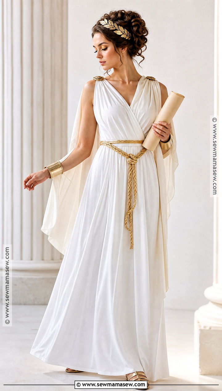 Greek Goddess Costume With White Gown - 50 easy halloween costumes for women