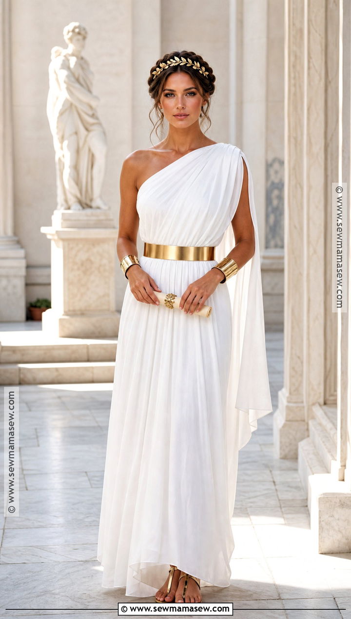 Greek Goddess Costume With White Gown - 35 costume ideas for women