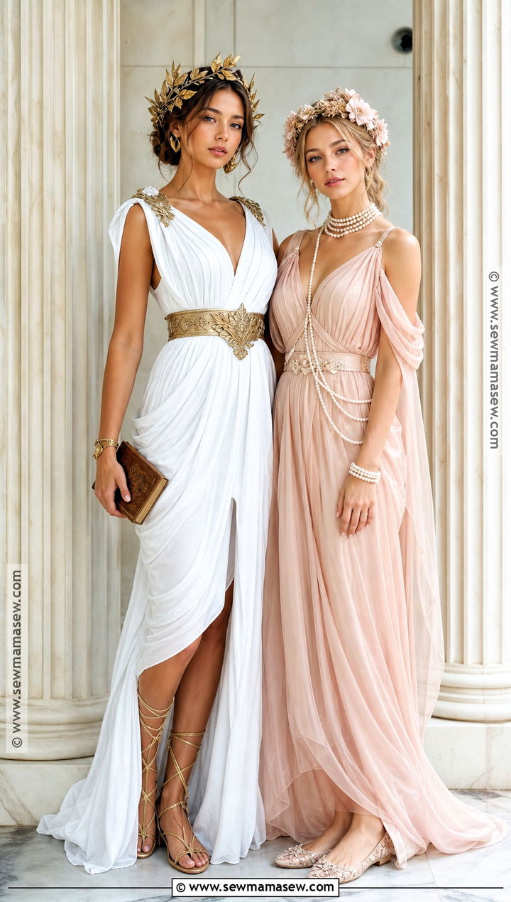 Greek Goddess Duo Costume - 45 halloween costumes women duo