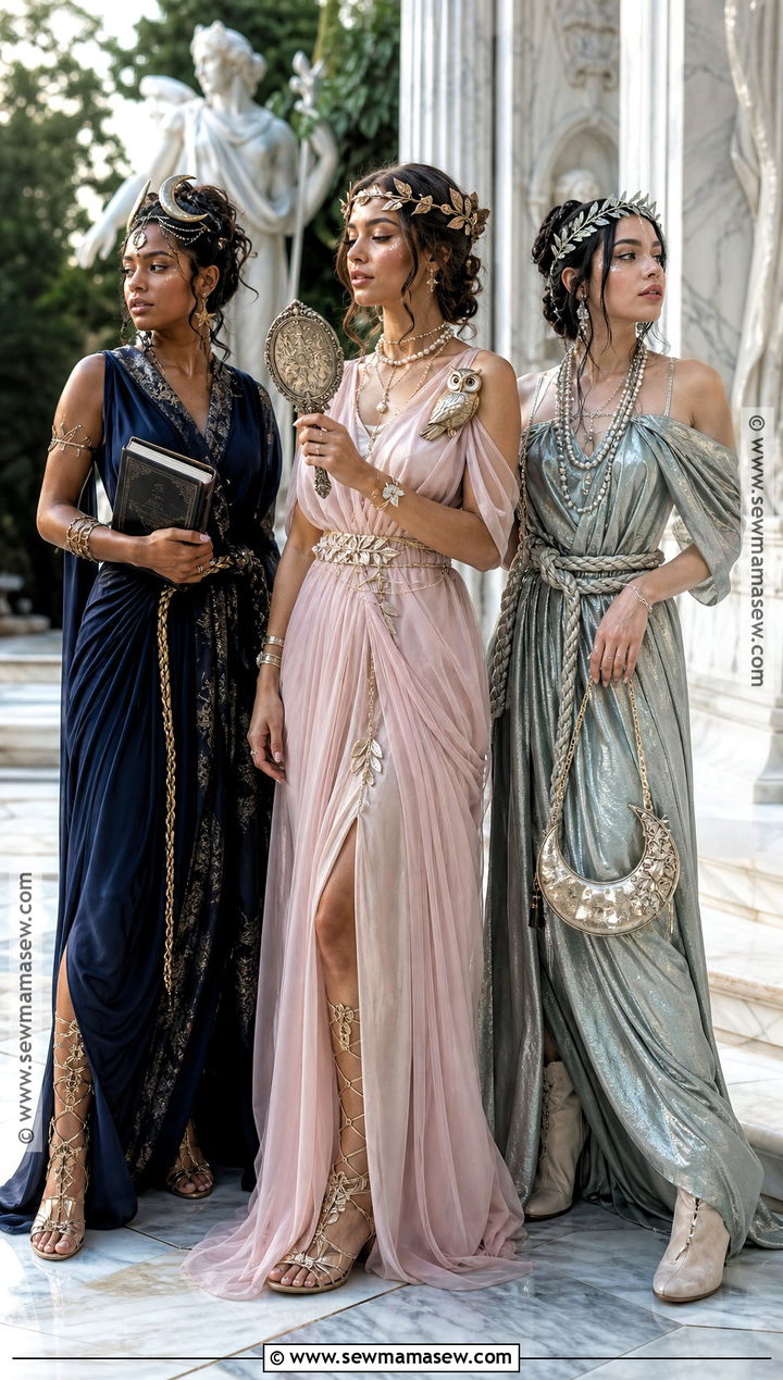 Greek Goddess Trio Costume - 45 3 person halloween costume ideas