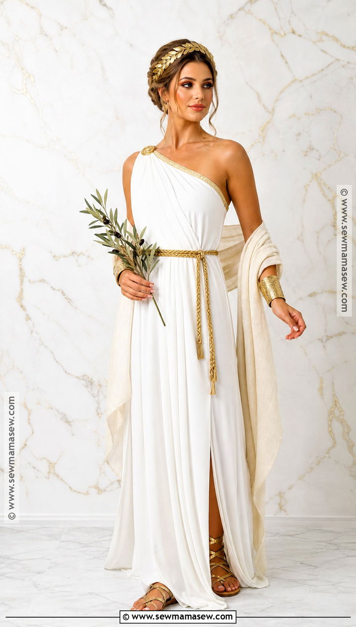 Greek Goddess White And Gold Costume - 35 female halloween costume ideas