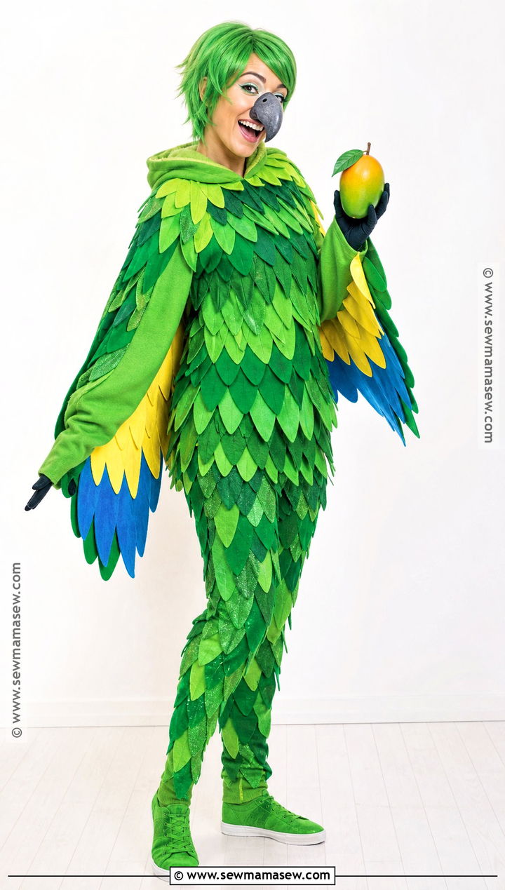 Green Amazon Parrot Costume - 35 parrot costume ideas