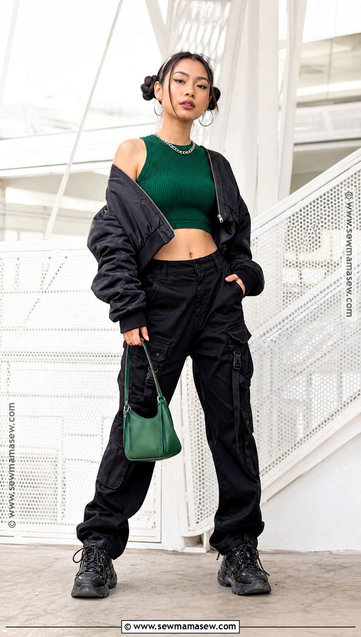 Green And Black Monster Inspired Halloween Outfit - 40 halloween fits