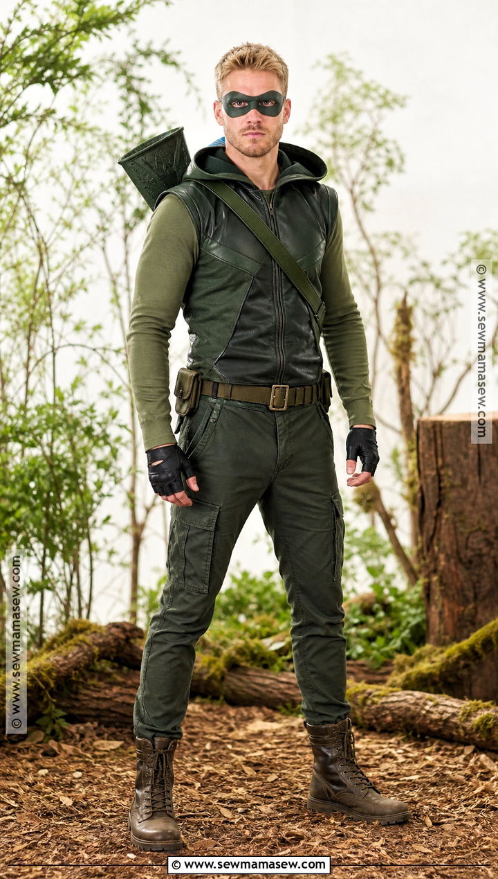 Green Arrow Costume With Hood - 30 dc characters costumes