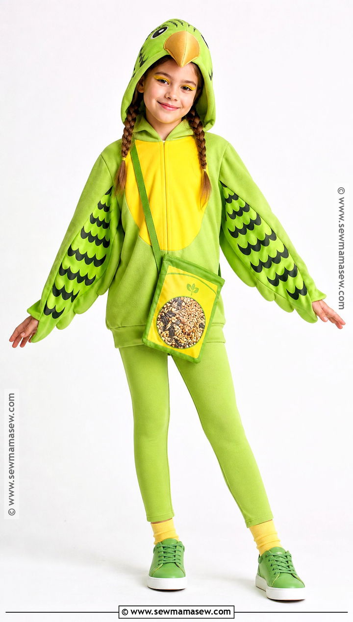 Green Budgie Bird Costume - 30 bird halloween costume ideas