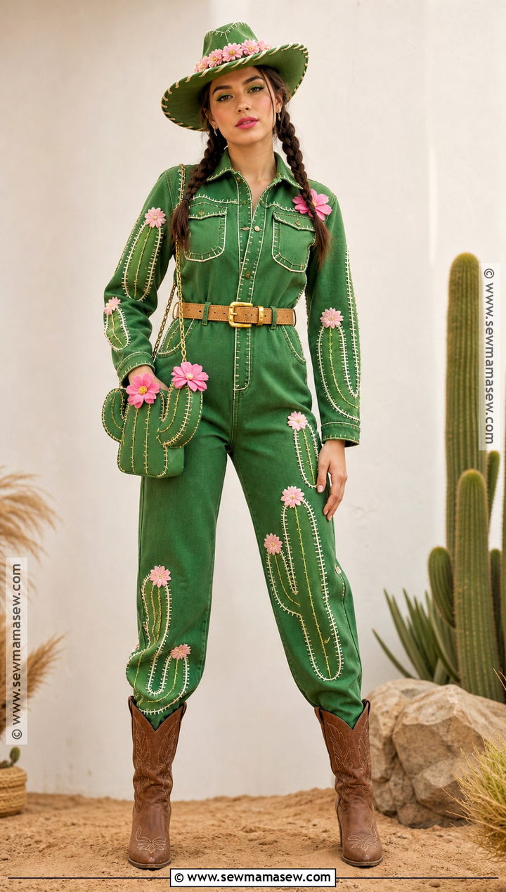 Green Cactus Cowgirl Costume - 45 cowgirl halloween costumes