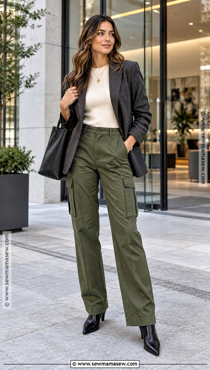 Green Cargo Pants With Blazer - 20 green cargo pants outfit fall