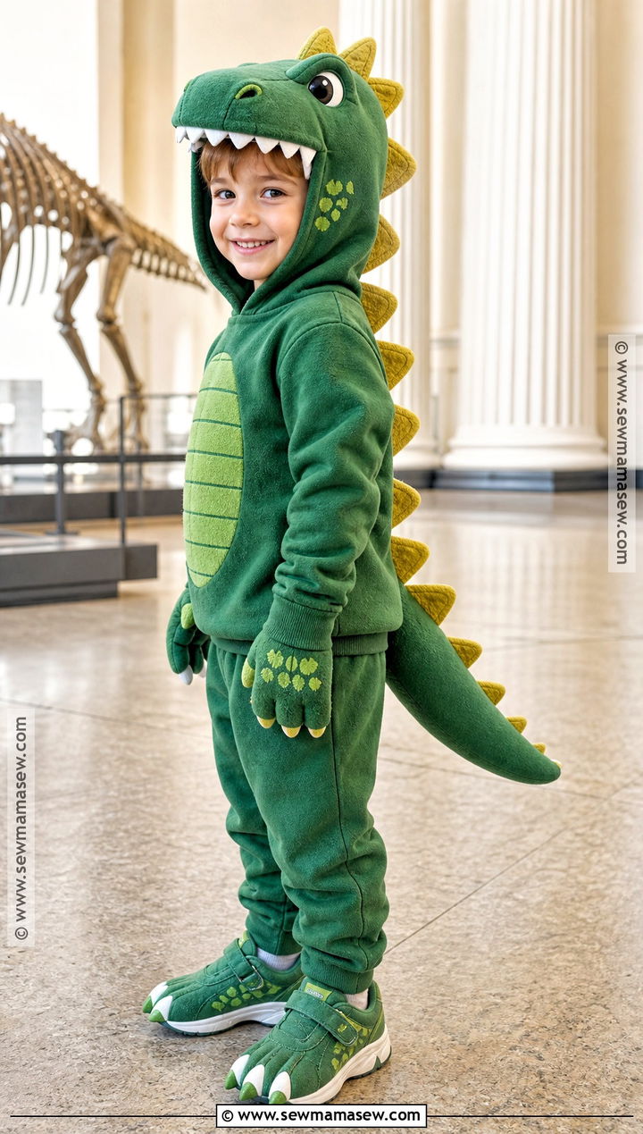 Green Dinosaur Costume - 30 easy halloween costumes for kids