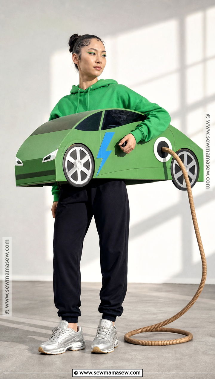 Green Electric Car Costume - 30 car costume ideas
