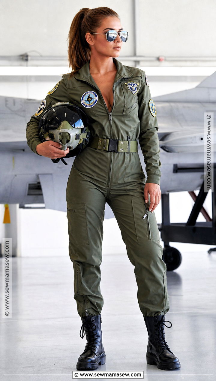 Green Fighter Pilot Costume - 30 Pilot Costume Ideas for Women