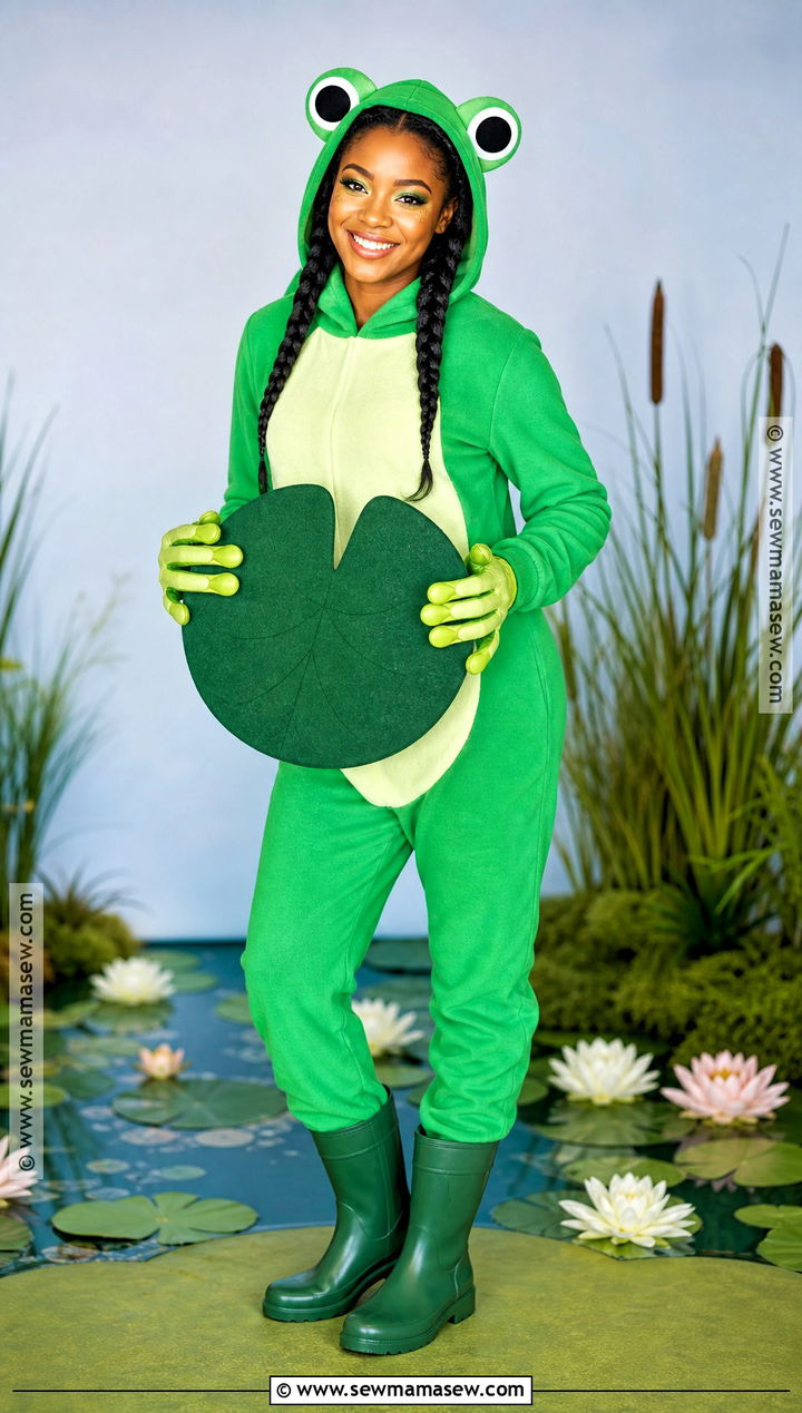 Green Frog Costume With Big Eyes - 35 animal costume ideas