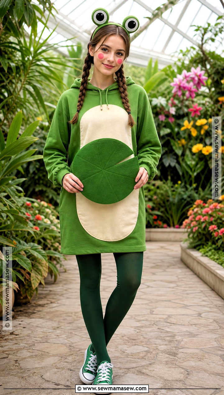 Green Frog Costume With Eye Headband - 40 cute halloween costume ideas