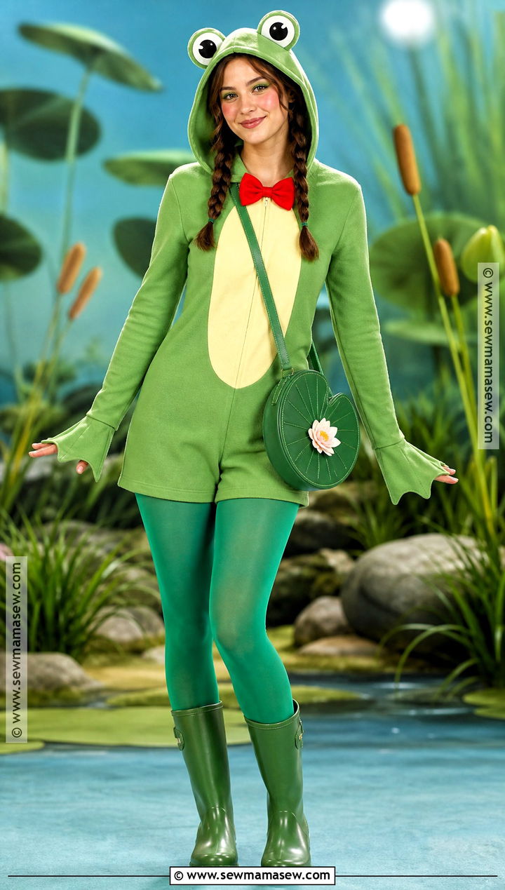 Green Frog Costume With Hood - 35 Animal Costumes for Women