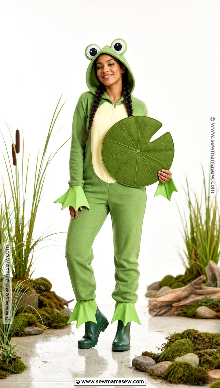 Green Frog Costume With Hood - 30 Nature Costume Ideas