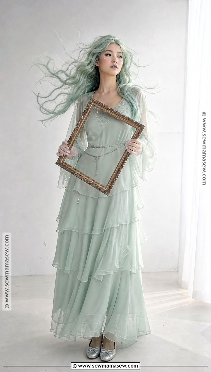 Green Ghost Costume With Floating Hair - 30 green hair halloween costumes