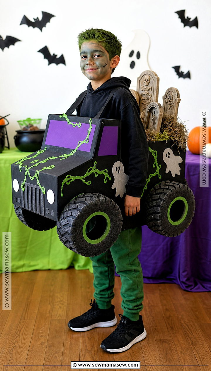 Green Graveyard Monster Truck Costume - 30 monster truck costume ideas