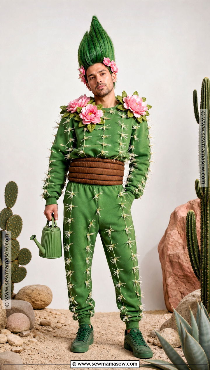 Green Haired Cactus Costume - 30 green hair costume ideas