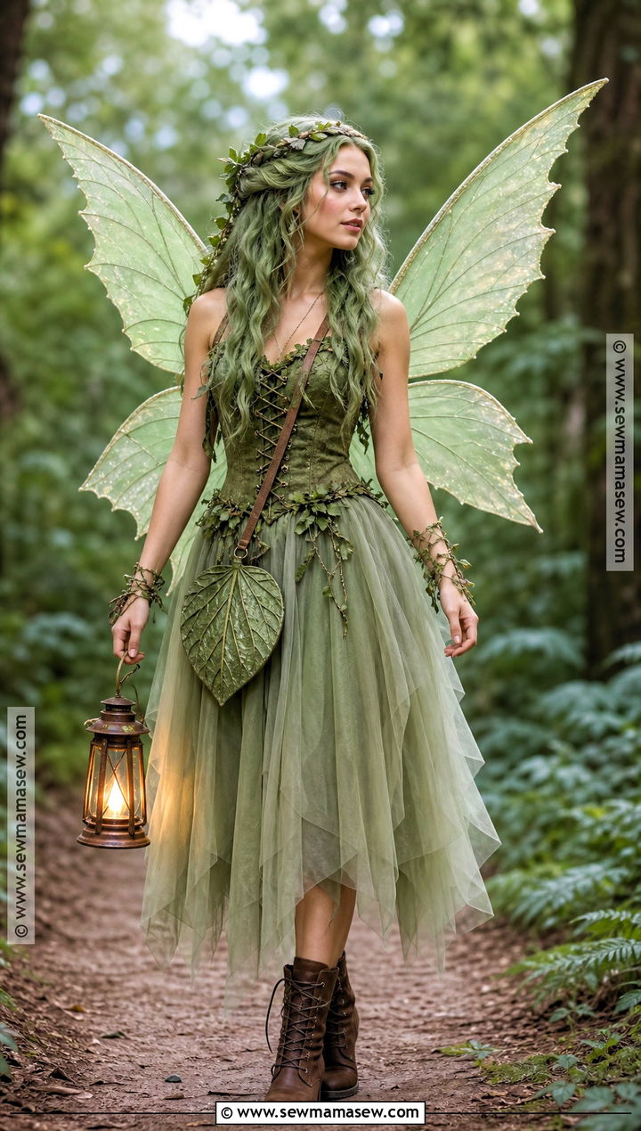 Green Haired Forest Fairy Costume - 30 green hair costume ideas