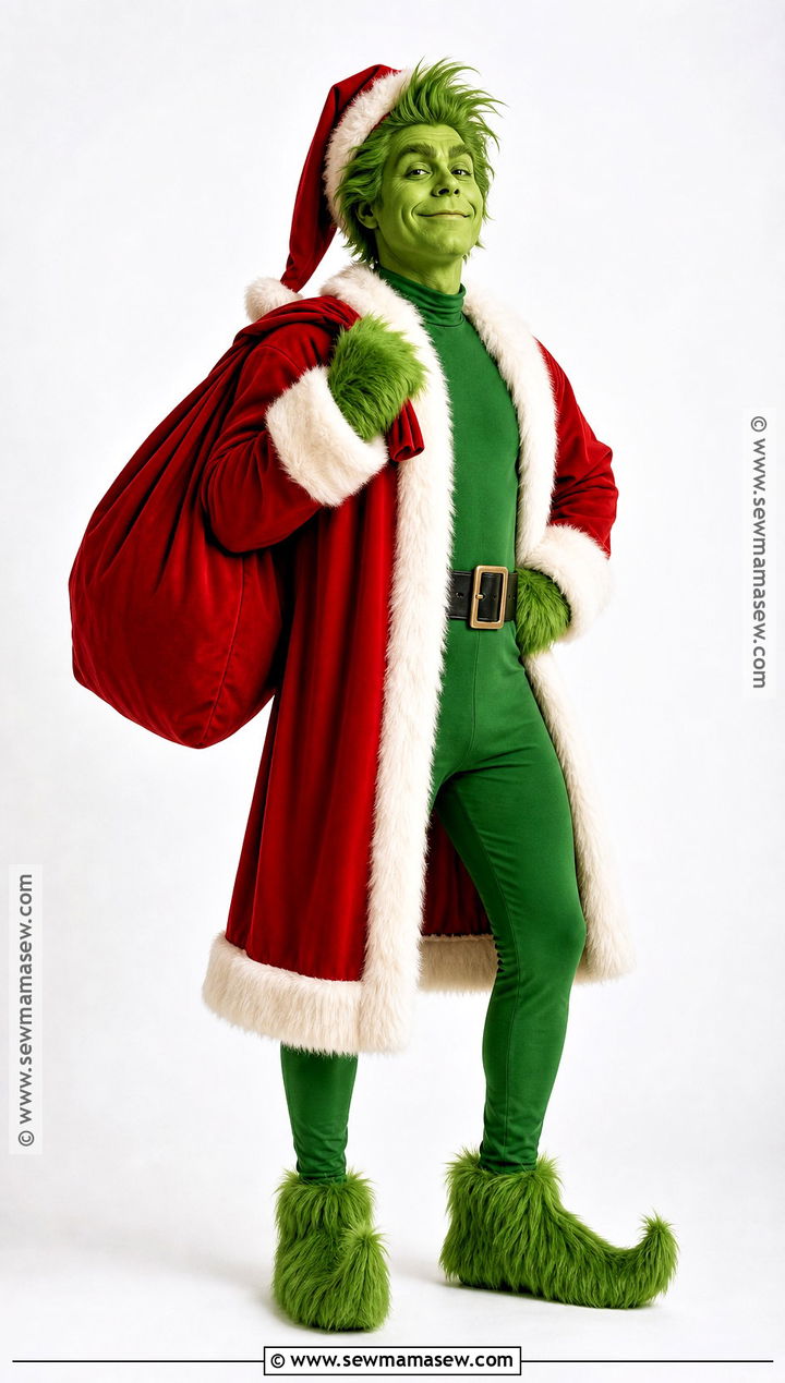 Green Holiday Grouch Costume - 30 Christmas Halloween Costumes