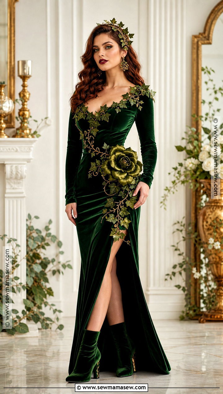 Green Ivy Velvet Costume - 30 green ivy costume ideas