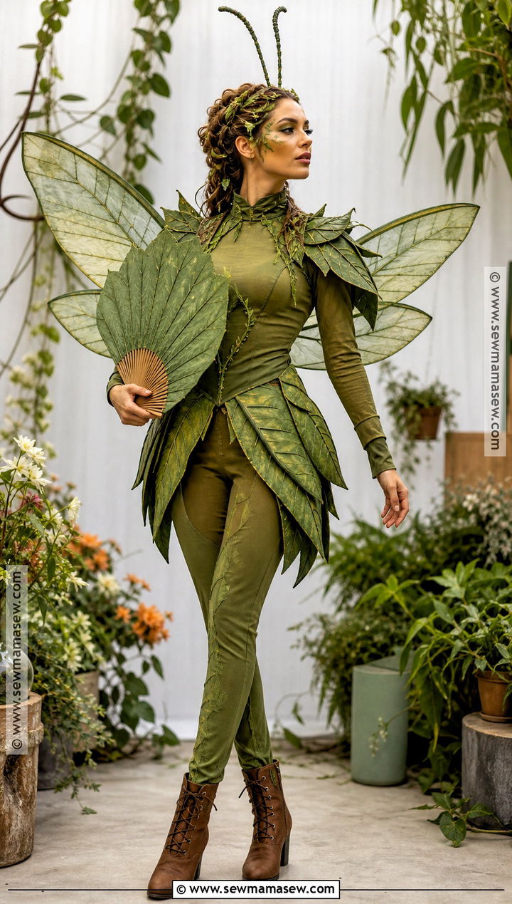 Green Leaf Insect Costume - 35 bug halloween costume ideas