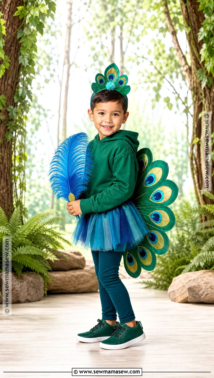 Green Peacock Costume - 30 peacock costume ideas for kids