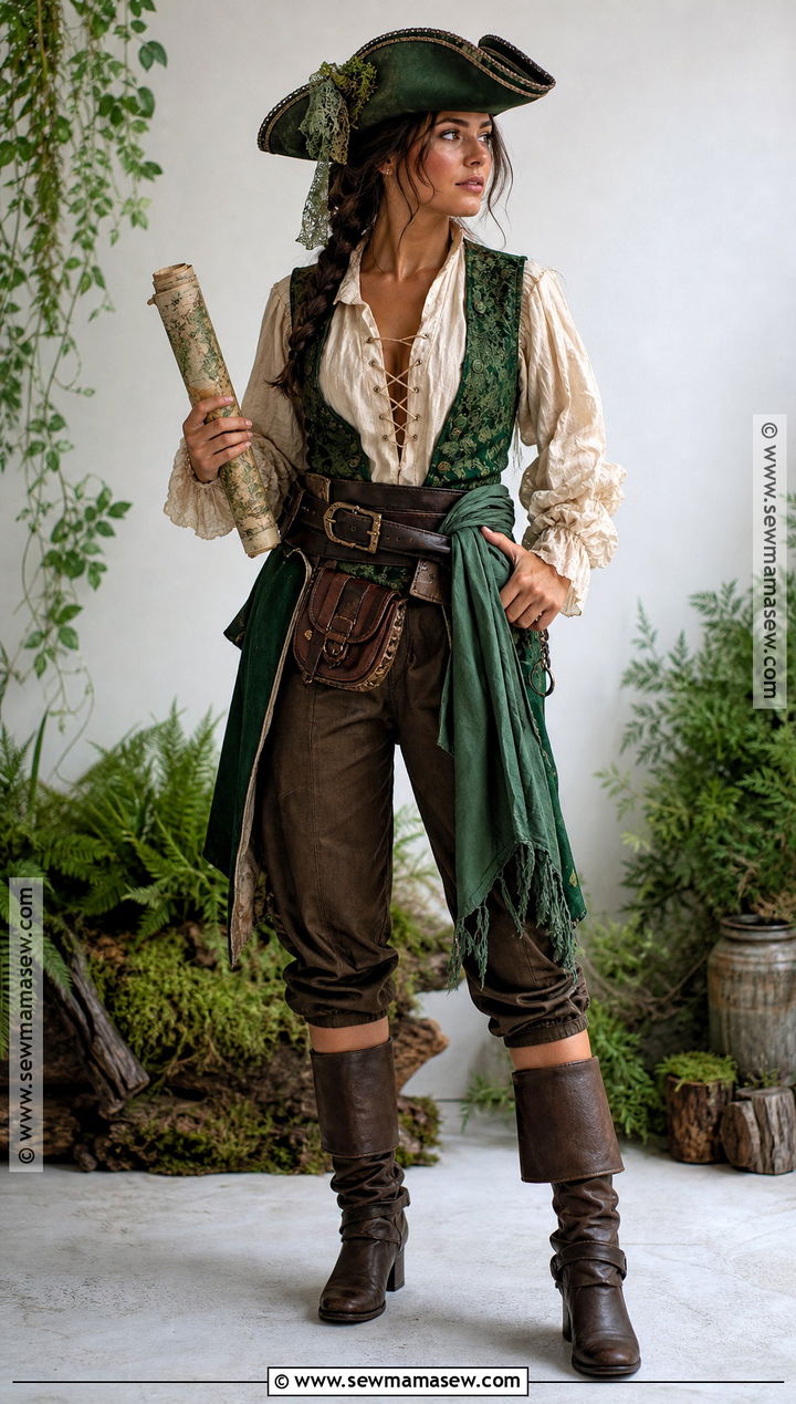 Green Pirate Costume - 50 pirate costume ideas for women