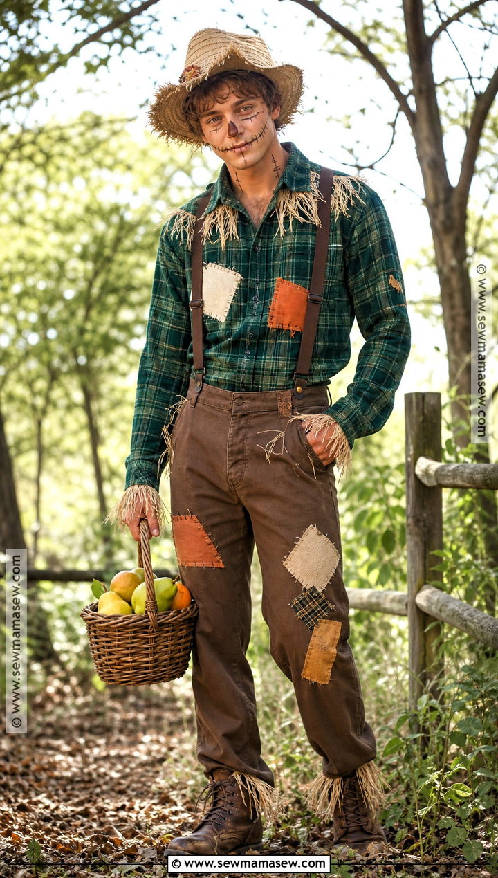 Green Plaid Scarecrow Costume - 30 Scarecrow Costume Ideas for Men
