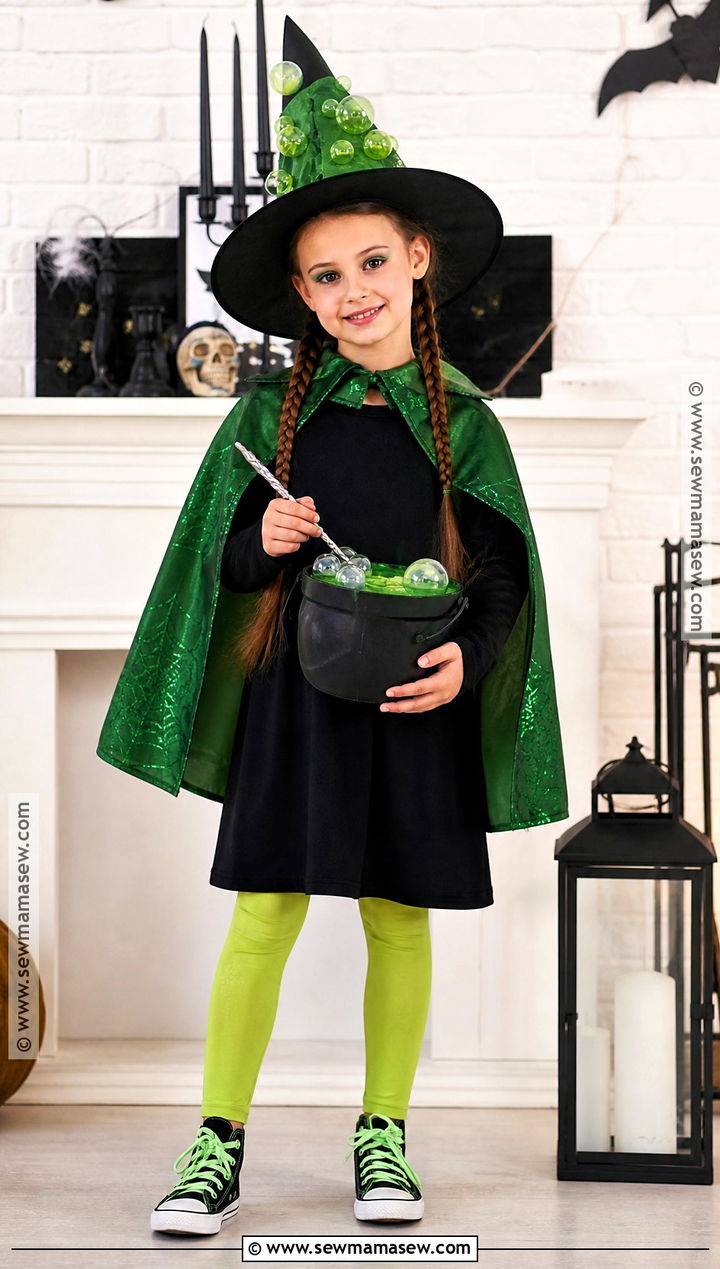 Green Potion Witch Costume - 30 kids witch costume ideas