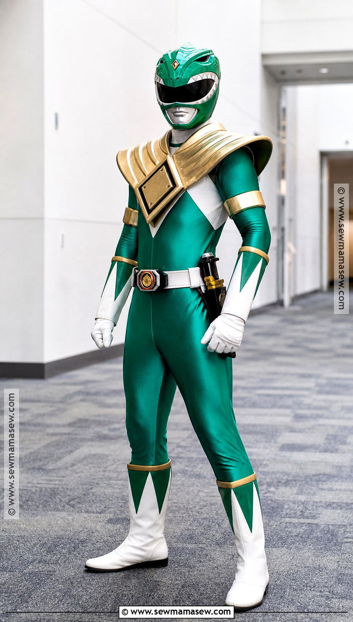 Green Ranger Costume With Gold Shield - 35 power rangers costume ideas