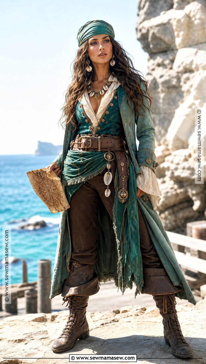 Green Sea Pirate Costume - 35 pirate costumes