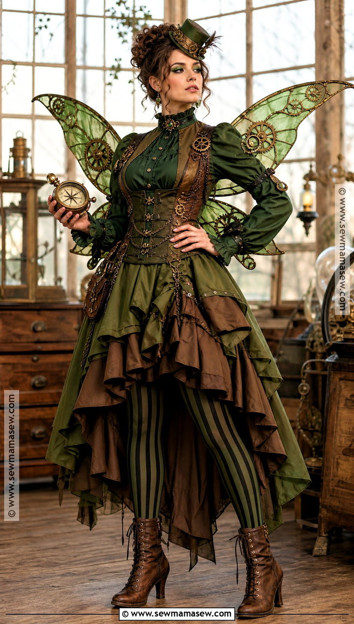 Green Steampunk Fairy Costume - 30 Green Fairy Costume Ideas