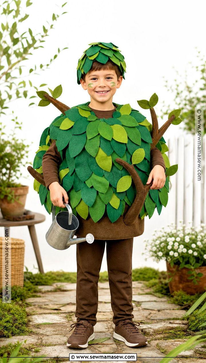 Green Summer Tree Costume - 30 tree costume ideas for kids