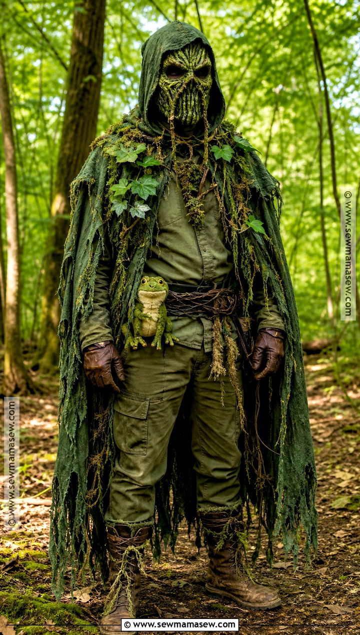 Green Swamp Monster Halloween Mask Costume - 40 halloween mask ideas