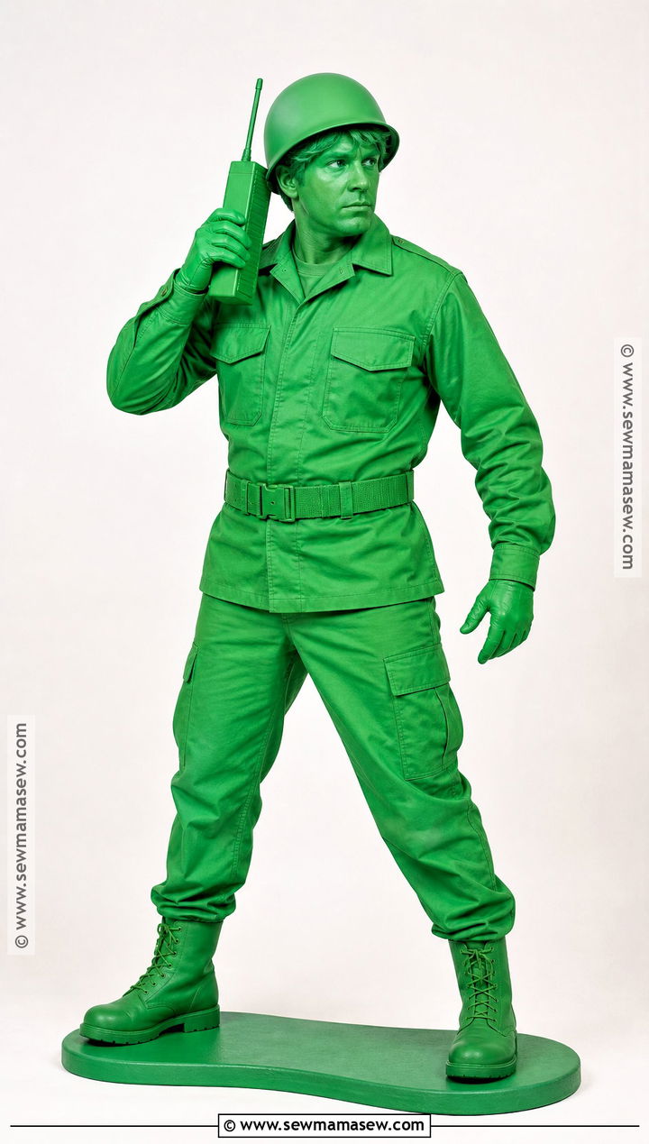 Green Toy Army Soldier Costume - 30 Army Halloween Costume Ideas
