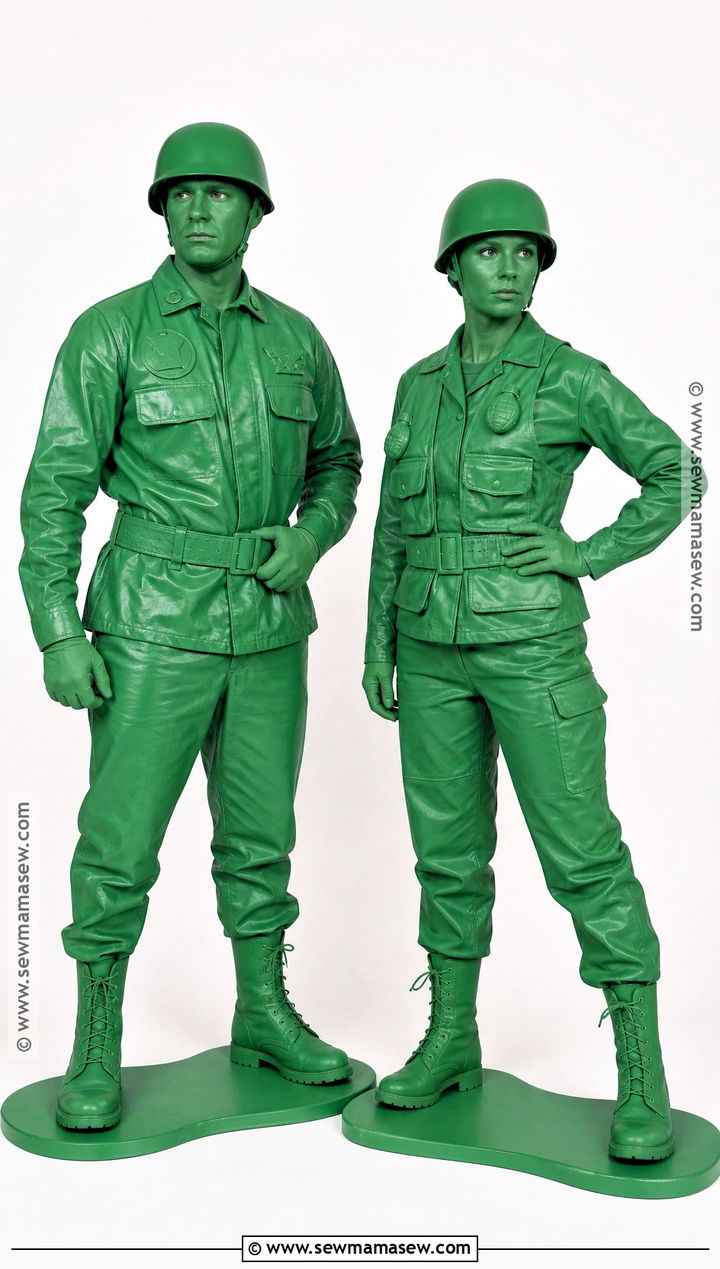 Green Toy Soldier Couple Costume - 35 military costume ideas