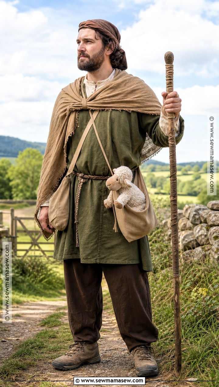 Green Tunic Shepherd Costume - 30 Shepherd Costume Ideas
