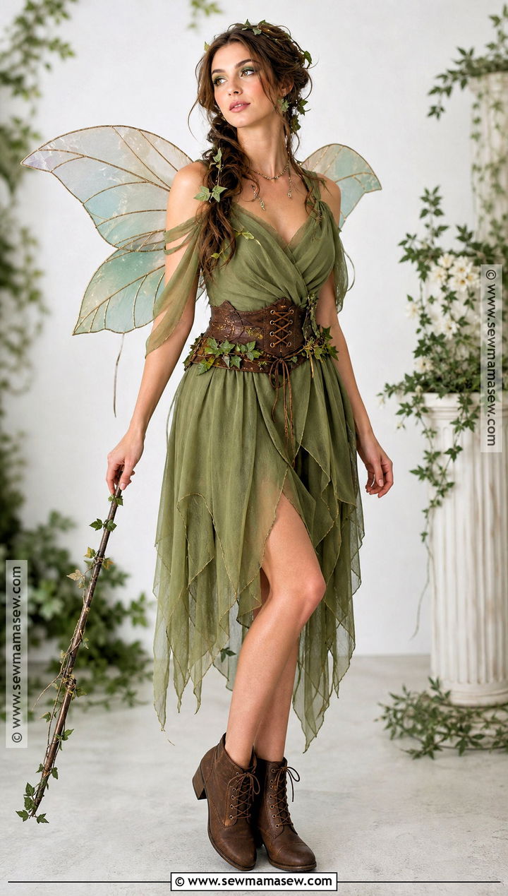 Green Woodland Fairy Costume - 35 fairy costume ideas for women